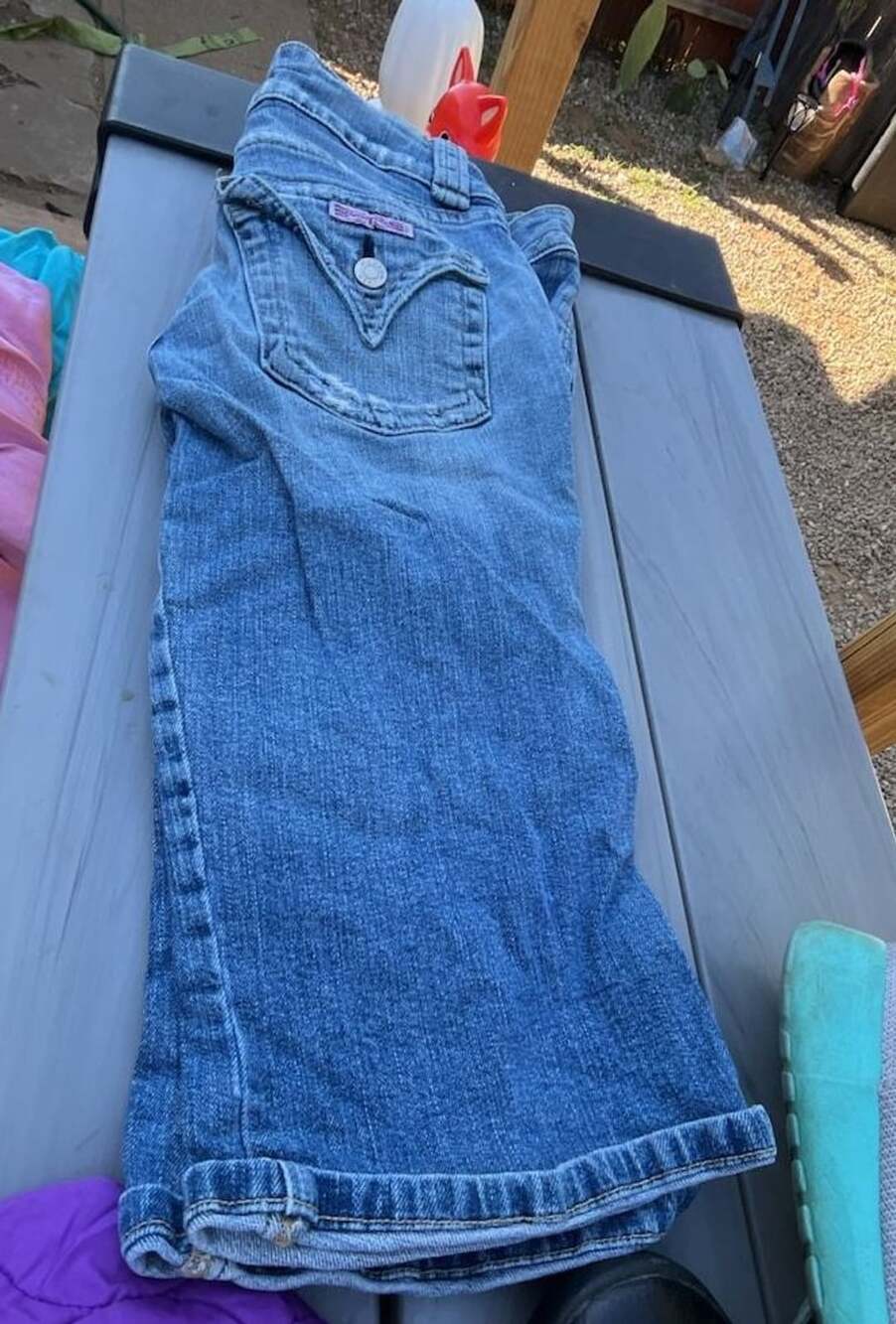 Hudson Denim Jeans Size 29 Flap Pocket Distressed Blue